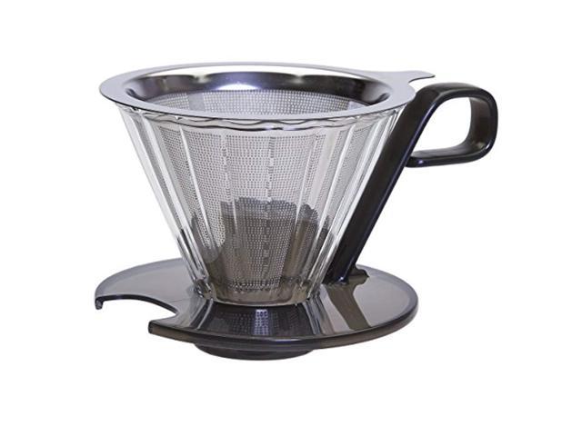 primula ppocd-6701 1-cup stainless steel pour over coffee maker, 4.8 x 4.8 x 4.8 inches, black
