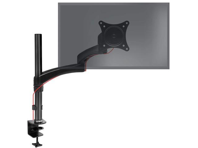 Duronic DM451X3 Solid Single LCD LED Desk Mount Arm Monitor Stand Bracket with Tilt and Swivel (Tilt -90°/+45° Swivel 180° Rotate 360°)