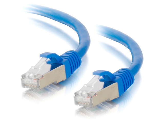 C2G 00673 Cat6a Cable - Snagless Shielded Ethernet Network Patch Cable, Blue (2 