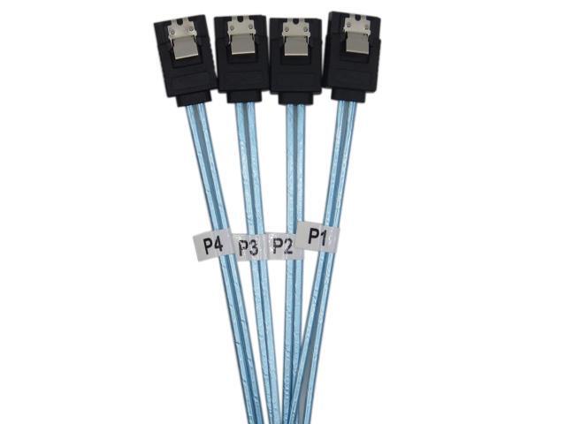CableDeconn High Speed 6Gbps 4pcs/set Sata Cable Sas Cable for Server 1M (H0101)