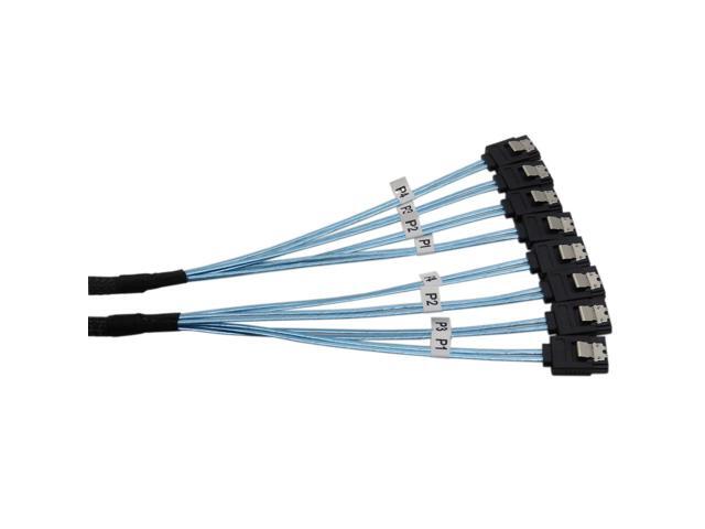 CableDeconn High Speed 6Gbps 4pcs/set Sata Cable Sas Cable for Server 1M (H0101)