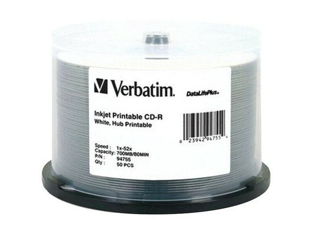Verbatim 94755 700Mb 80-Minute 52X Datalifeplus Cd-Rs, 50-Ct Spindle VTM94755