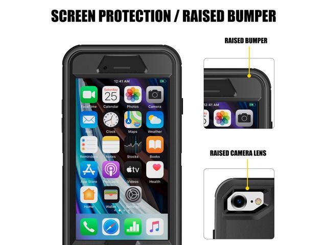 AICase for iPhone SE 2020 Case, Drop Protection Full Body Rugged Heavy Duty Case Built-in Screen Protector, Shockproof/Drop/Dust Proof 3-Layer...