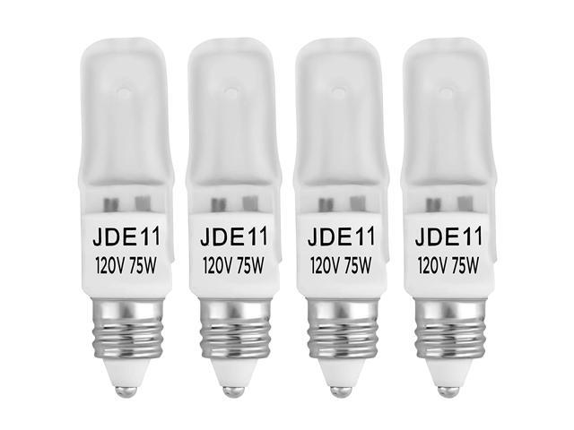 Photos - Light Bulb 4-Pack JDE11 120V 75W Frosted Halogen JDE11 75W Bulb Warm White 75 Watt T4