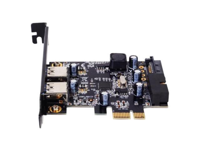 Silverstone Tek PCI Express Card with Two USB 3.0 External Ports and Internal 19-Pin Dual Port Connector (EC04-E)