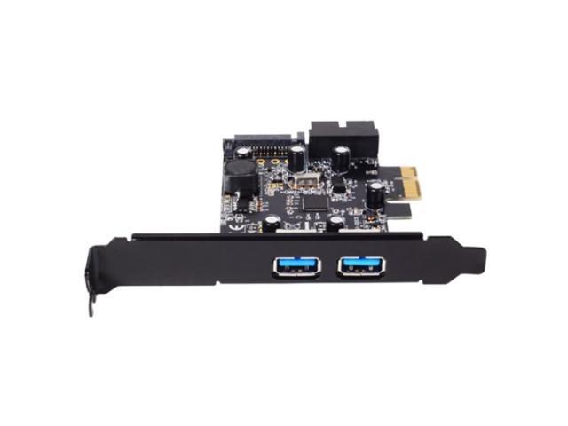 Silverstone Tek PCI Express Card with Two USB 3.0 External Ports and Internal 19-Pin Dual Port Connector (EC04-E)