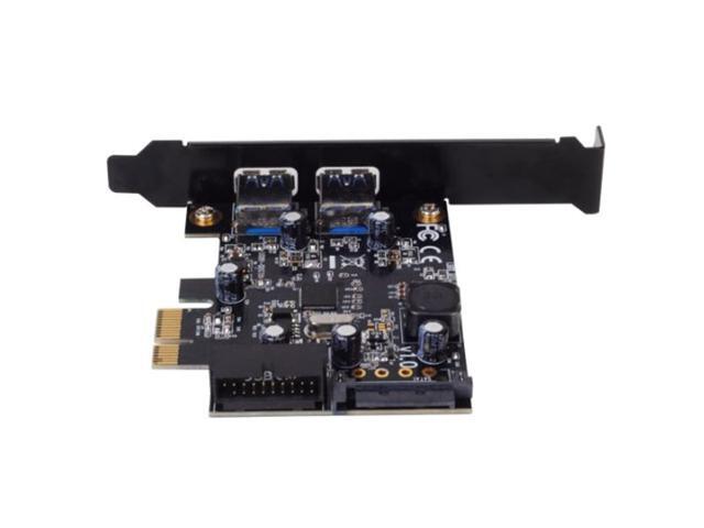 Silverstone Tek PCI Express Card with Two USB 3.0 External Ports and Internal 19-Pin Dual Port Connector (EC04-E)