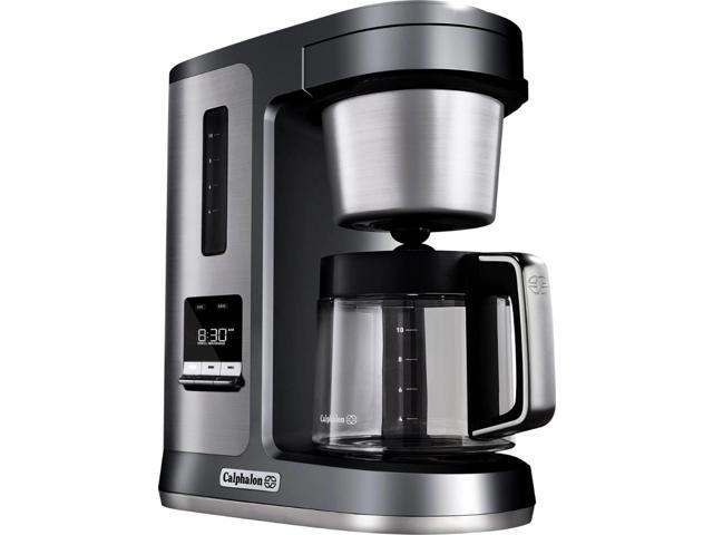 calphalon special brew 10-cup coffee maker, dark stainless steel