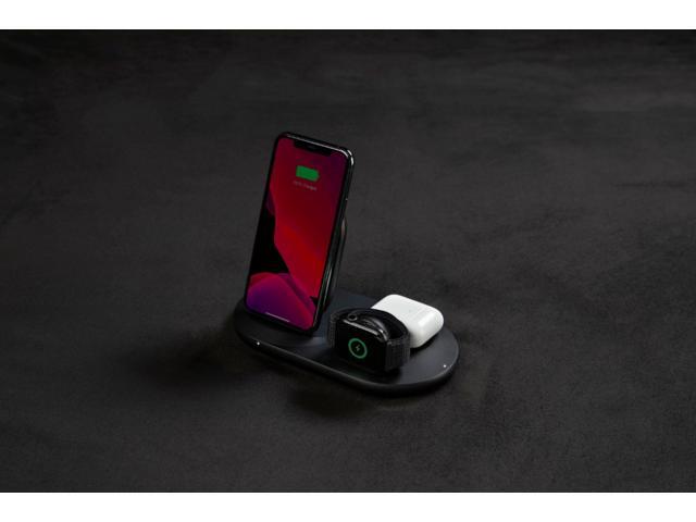 belkin 3-in-1 wireless charger (wireless charging station for iphone, apple watch, airpods) wireless charging dock, iphone charging dock, apple...