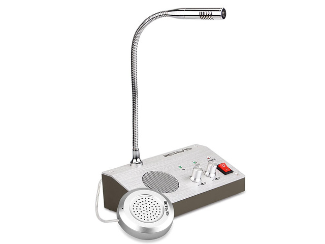 Retevis Rt-9908 Window Speaker System,Intercom System For Business,Microphone Intercom,Window Intercom Speaker For Bank,School,Store,Government...