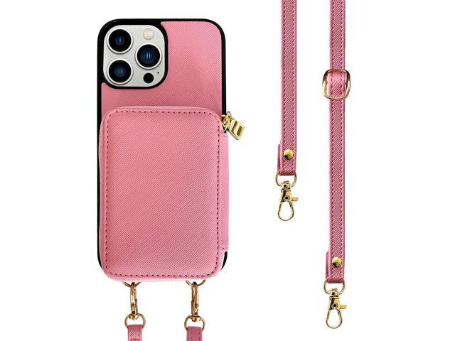 Compatible With Iphone 13 Pro Max Card Holder Case Wallet Crossbody Lanyard Neck Strap For Women Girls With Card Slot Purse Pocket Handbag Cover. (690128885438 Electronics Communications Telephony Mobile Phone Cases) photo