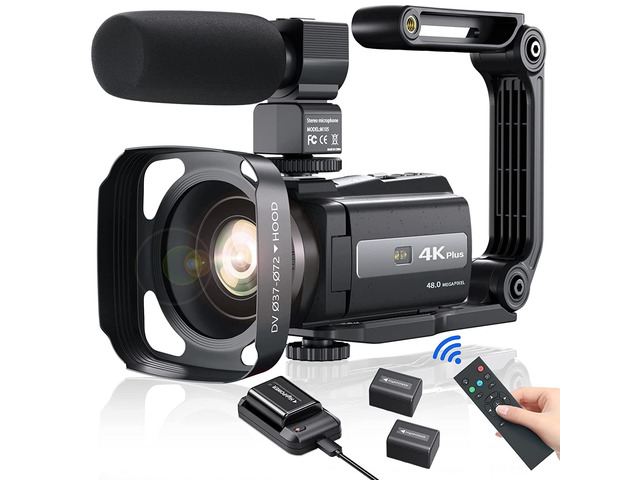 4K Video Camera Camcorder With Upgraded Anti-Shake, 48Mp Wifi Youtube Camera For Vlogging 3 Inch Ips Touch Screen 16X Zoom Digital Camera Recorder...