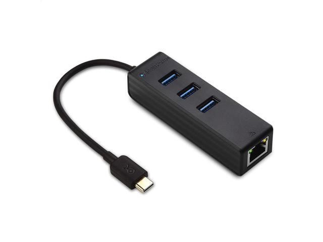 Zell 4-In-1 Usb C Hub Ethernet, Support Gigabit Ethernet (Usb C Network, Usb C To Ethernet Adapter, Usb C Ethernet Hub, Thunderbolt Ethernet.