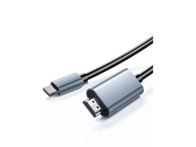 Zell Usb C To Cable For Home Office 4K 6.6FtType C To Adapter Cables Thunderbolt 3 Compatible With Macbook Pro Air,Surface Book,Steam Deck,Usb Type.