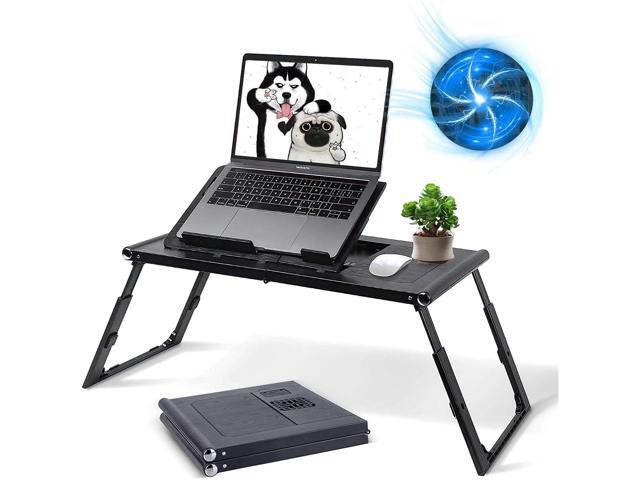 Zell Laptop Desk For Bed, Laptop Bed Tray Table,Foldable Lap Desk Tablet Stand Notebook Bed Tray Desk With Internal Usb Fans Laptop Table Height &...