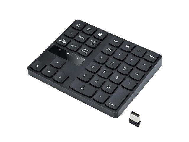 Zell Wireless Numeric Keypad, 2.4G Number Keypad Rechargeable Ultra-Silent External, 35-Keys Portable Usb Numeric Pad For Laptop, Desktop, Pc,.