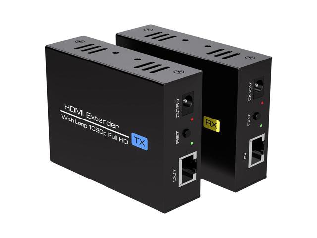 Zell 400Ft Hdmi Extender Over Ethernet Hdmi Monitor Over Cat5/6 Adapter Balun 120M With Hdmi Loop Output And Automatic Edid Functions Support...