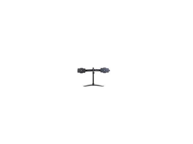 Amer Mounts Stand Based Dual Monitor Mount For Two 24'-32' Lcd/Led Flat Panel Screens