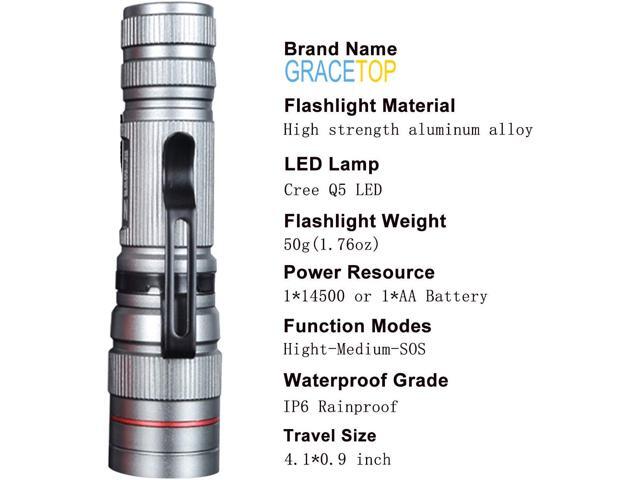 Super Mini LED Flashlight Pen Light 3 Light Modes for Camping, Hiking, Hunting, Backpacking, Fishing and BBQ
