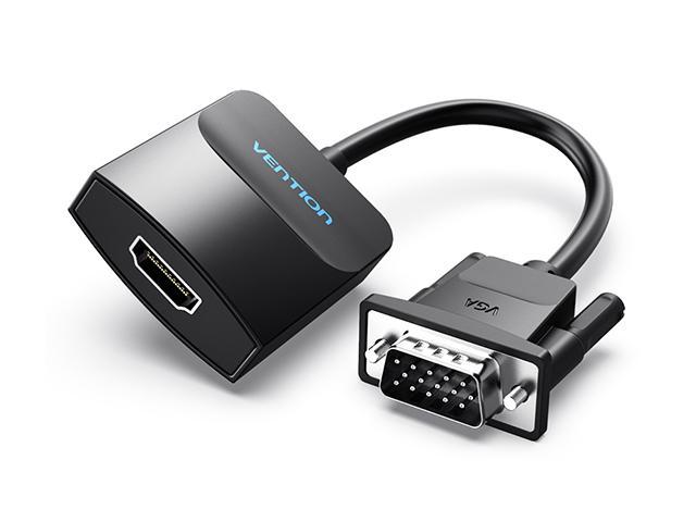 Vention VGA to HDMI Adapter, 1080P Analog to Digital Video Audio Converter Male to Female with Audio and Micro USB Charging Cable VGA Adapter for.