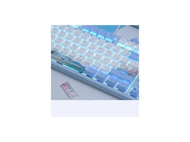 A87 Spring Swallow Theme 87 Keys Compact Layout Mechanical Gaming Keyboard, Cherry MX Blue Switch, PBT Keycaps