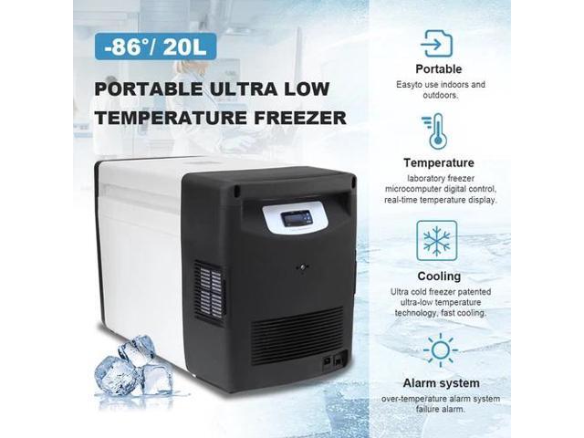 HNZXIB Ultra Low temperature Freezer -86° (20L), 110V Portable Lab Cryogenic Freezer, Ultra Low Temperature Medical Countertop Refrigerator for...