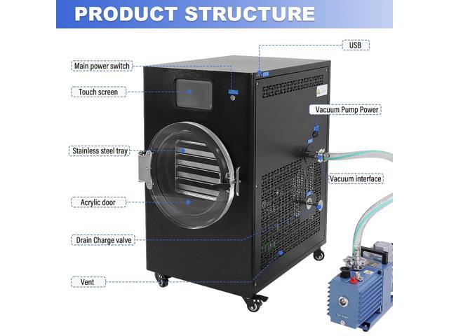 HNZXIB 4L Freeze Dryer -50 Scientific Freeze Dryer Machine with Rotary Vane Vacuum Pump