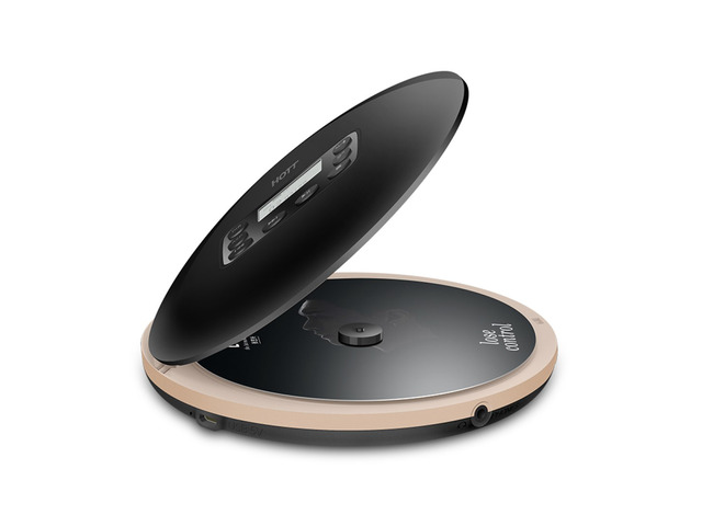 HOTT Portable CD Player CD711T Bluetooth Rechargeable CD Player for Home Travel and Car with Stereo Headphones and, Anti Shock Protection (Black)