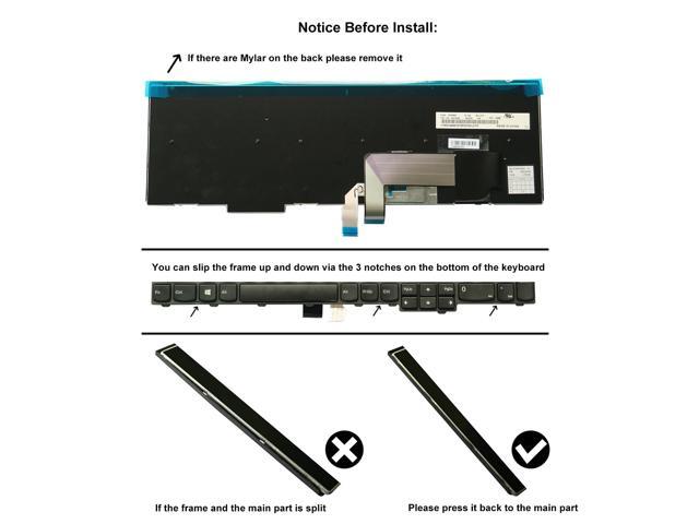 AUTENS Keyboard for Lenovo ThinkPad T540 T540p L540 W540 W541 T550 W550 W550s T560 L560 L570 Laptop No Backlight (6 Fixing Screws), US Laptop...
