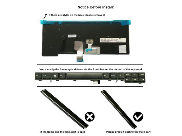 AUTENS Keyboard for Lenovo ThinkPad T440 T440p T440s T431s T450 T450s Laptop No Backlight (6 Fixing Screws), US Laptop Keyboard Replacement