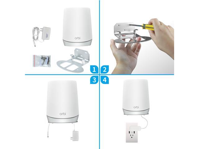 STANSTAR bracket made of aluminum alloy that can be hung on a wall. It applies to Orbi's entire home tri-band mesh WiFi 6 system/Orbi Ultra...