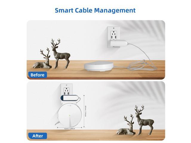 STANSTAR Wall Mount for TP-Link Deco M9 Plus Whole Home Mesh WiFi System, Sturdy Bracket Holder, Without Messy Wires(1Pack)