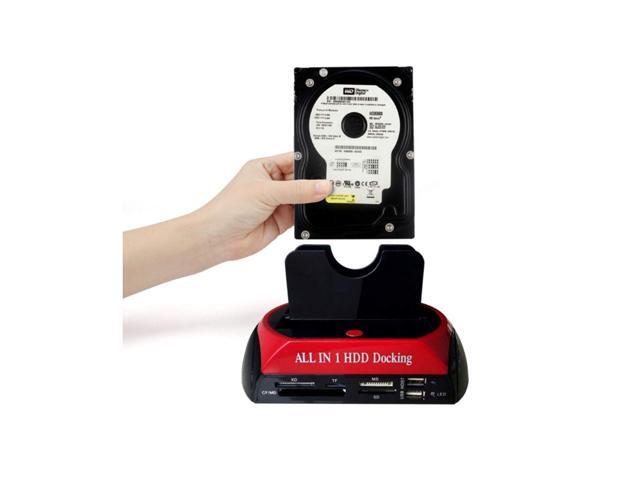 STANSTAR Hard Disk Box 2.5/3.5 Hard Disk Base Multi-Function Hard Disk Holder with Card Reader IDE+SATA HUB Dual-Use Base