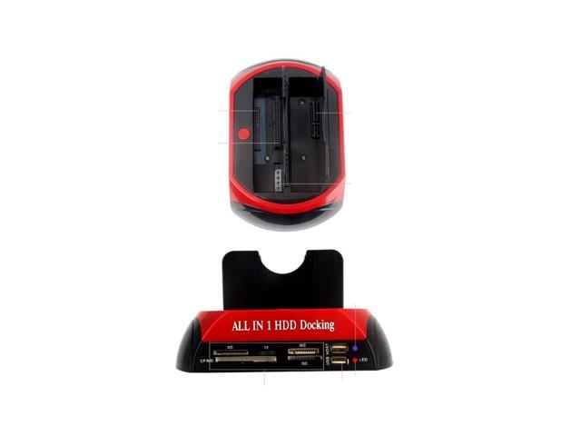 STANSTAR Hard Disk Box 2.5/3.5 Hard Disk Base Multi-Function Hard Disk Holder with Card Reader IDE+SATA HUB Dual-Use Base