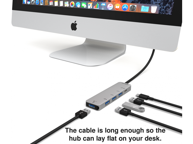 EZQuest 4-Port USB 3.0 Hub Adapter with USB-C PD 3.0