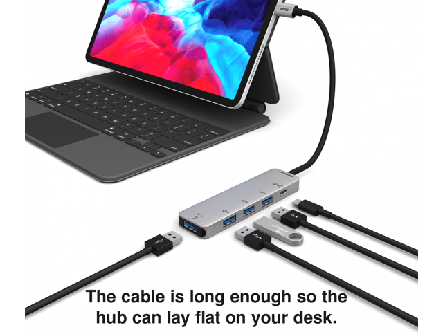 EZQuest 4-Port USB 3.0 Hub Adapter with USB-C PD 3.0