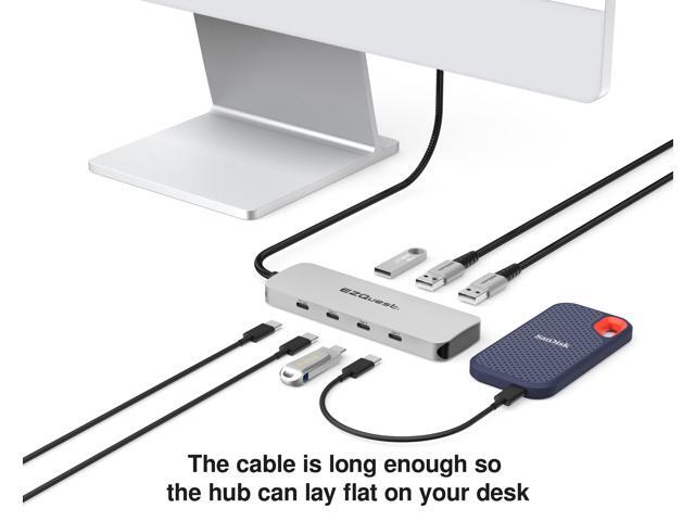 USB-C Gen 2 Hub Adapter 7-Ports 3X USB-C 10Gbs Gen 2, 3X USB 3.0 5Gbs Ports, and 1X USB-C Power Delivery 3.0 with 5Gbs Data