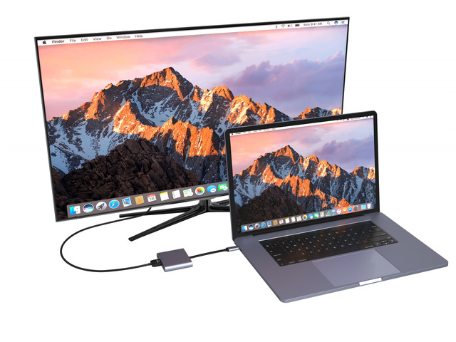 EZQuest USB-C Multimedia Charging Adapter 3 Ports (HDMI 4K, 60Hz, USB 3.0, USB-C)
