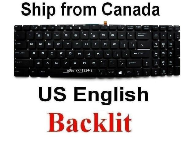 Keyboard for MSI GP63 GS63 GS63VR - US English Backlit