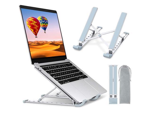 Laptop Stand for Desk, TEUMI Aluminum 9-Levels Adjustable Portable Computer Stand Laptop Cooling Pad, Ventilated Laptop Riser Compatible with.