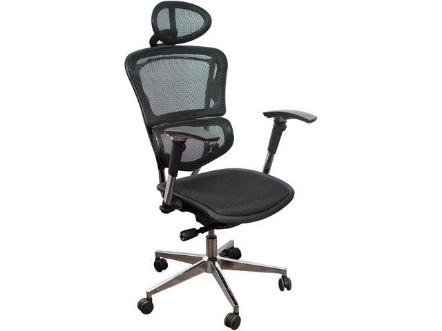 Ergomax Office EXE658BK Ergonomic Adjustable Swivel Office Chair with High Back, Headrest & Seat Slider…