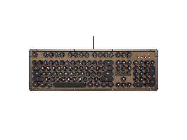 Mk-Retro-W-01-Us Retro Classic Usb - Luxury Vintage Backlit Mechanical Keyboard, Brown/Grey