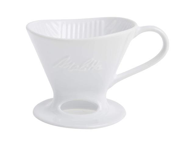 New Melitta Ss Po Wh Ceramic Signature Series Pour-Over Coffee Maker, Glossy White