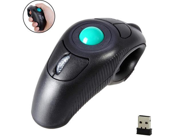 2.4G Ergonomic Trackball Handheld Finger Usb Mouse Wireless Optical Travel Dpi Mice For Pc Laptop Mac Left And Right Handed Green Ball