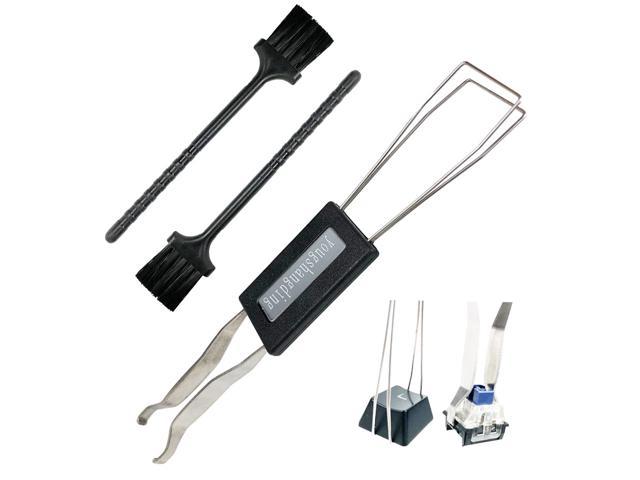 Keycap Puller With 2 Pcs Keyboard Brush, Computer Cleanning Kit For Mechanical Computer Keyboards Keys, Pc Switches Remover