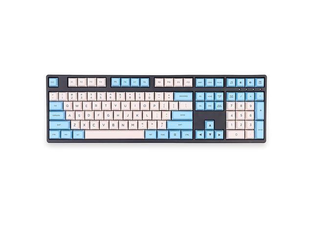 108 Keys Pbt Keycap Xda Profile Dye-Sub Personalized Blue And White Keycaps Compatible With Filco/Ducky/Ikbc For Mechanical Gaming Keyboard