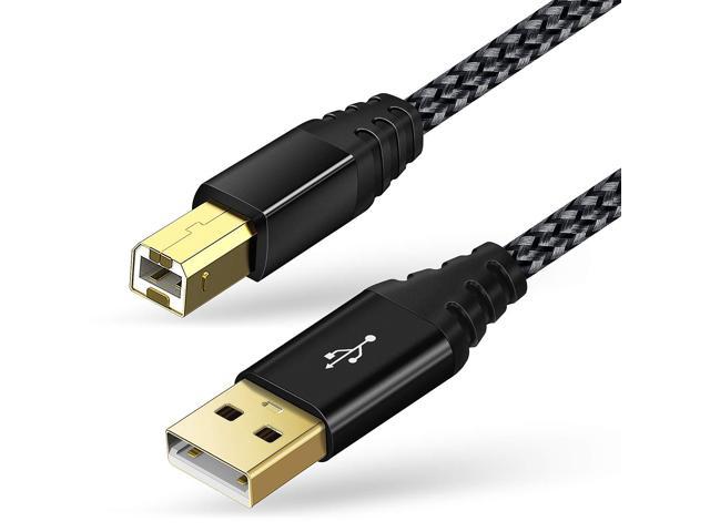 Usb Printer Cable 10Ft/3M Usb 2.0 Type A Male To B Male Computer Scanner Cord High Speed Compatible For Brother, Hp, Canon, Lexmark, Dell, .