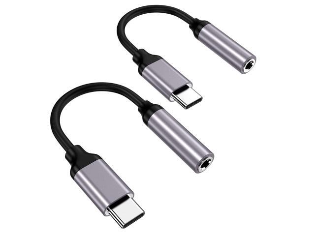 Usb Type C To 3.5Mm Female Headphone Jack Adapter-2 Pa'Ck, Usb C To Aux Audio Dongle Cable Cord Compatible With Pixel 4 3 2 Xl, Samsung Galaxy S21.