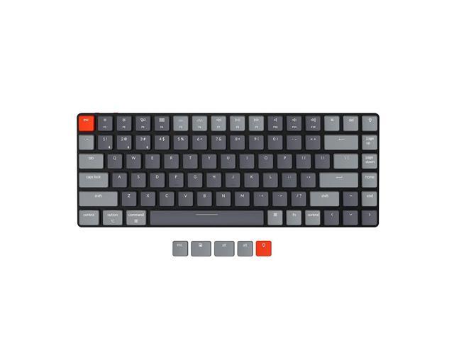 K3 Ultra-Slim 75% Layout Rgb Backlit Wireless Bluetooth/Wired Usb Mechanical Keyboard, Hot Swappable Low-Profile Optical Red Switch 84 Keys Gaming.
