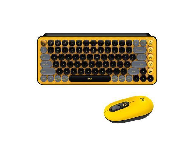 Logitech POP Wireless Mouse and POP Keys Mechanical Keyboard Combo - Customisable Emojis, SilentTouch, Precision/Speed Scroll, Design, Bluetooth.